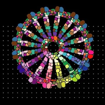 Rainbow Gypsy Wheel Stock Illustration