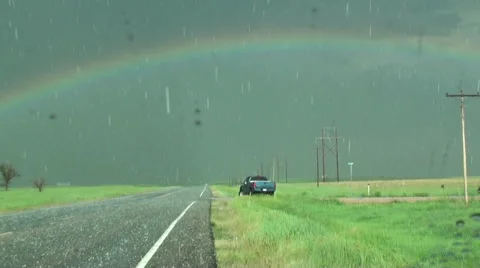 Rainbow Hail Stock Footage 54755960