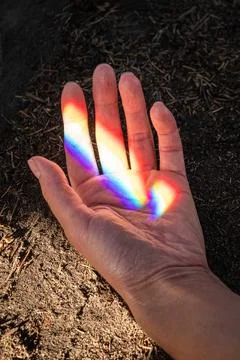 Rainbow hand, Stock Photos