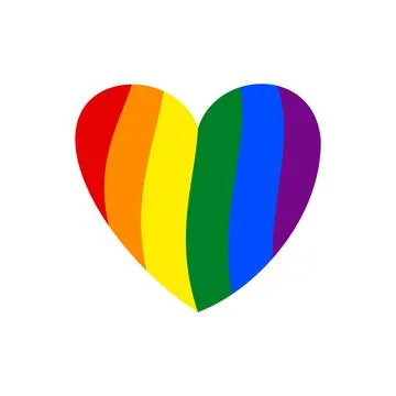 Rainbow heart abstract vector illustration Stock Illustration