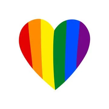 Rainbow heart abstract vector illustration Stock Illustration
