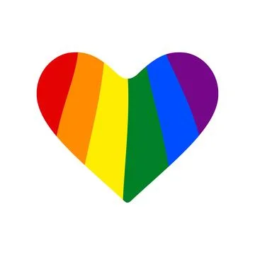 Rainbow heart abstract vector illustration Stock Illustration