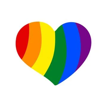 Rainbow heart abstract vector illustration Stock Illustration
