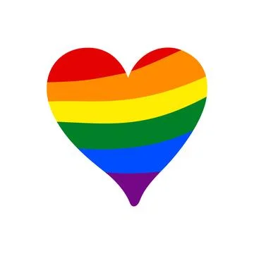 Rainbow heart abstract vector illustration Stock Illustration