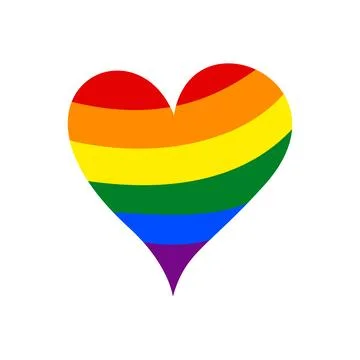 Rainbow heart abstract vector illustration Stock Illustration