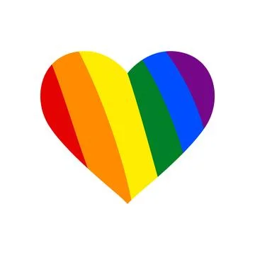 Rainbow heart abstract vector illustration Stock Illustration