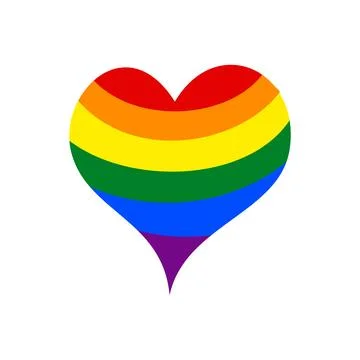 Rainbow heart abstract vector illustration Stock Illustration