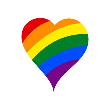 Rainbow heart abstract vector illustration Stock Illustration