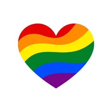 Rainbow heart abstract vector illustration Stock Illustration