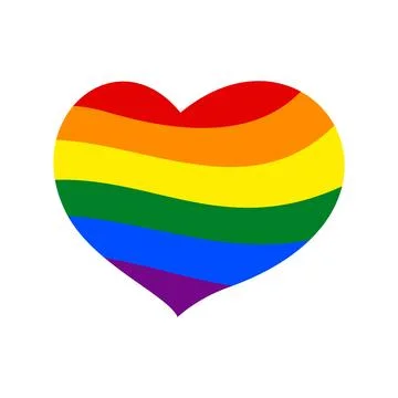 Rainbow heart abstract vector illustration Stock Illustration