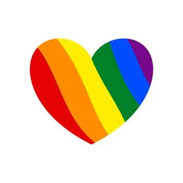 Rainbow heart abstract vector illustration Stock Illustration