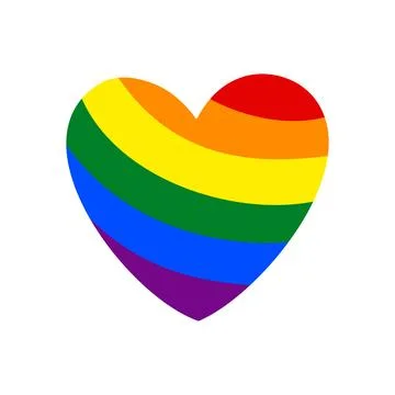 Rainbow heart abstract vector illustration Stock Illustration