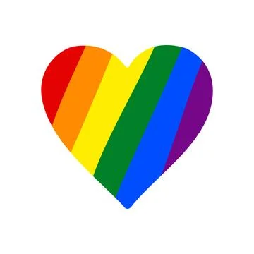 Rainbow heart abstract vector illustration Stock-Illustration