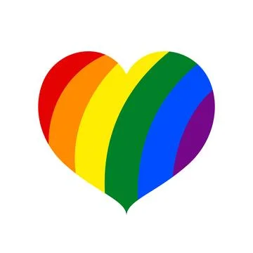Rainbow heart abstract vector illustration Stock-Illustration
