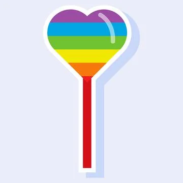 Rainbow heart candy. Stock Illustration