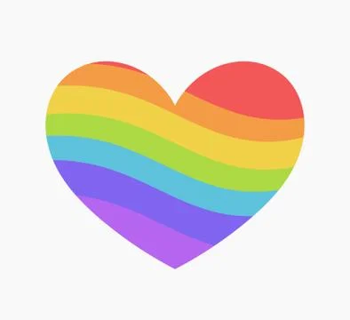 Rainbow heart icon. Vector illustration. Stock Illustration