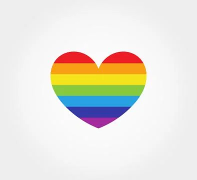 Rainbow heart icon. Vector illustration. Stock Illustration