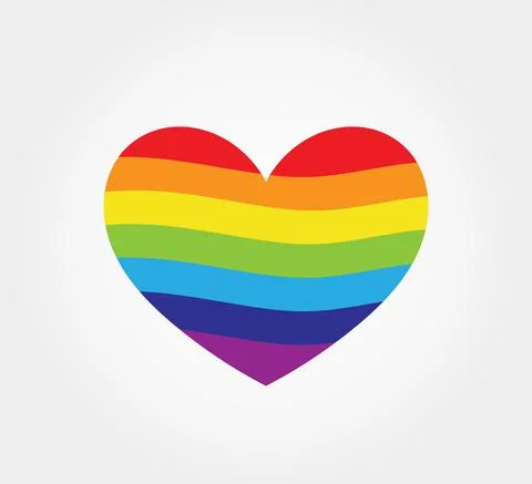 Rainbow heart icon. Vector illustration. Stock Illustration