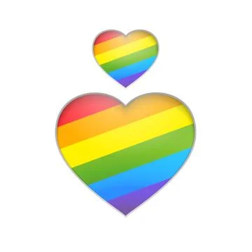 Rainbow heart. Stock Illustration