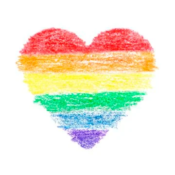 Rainbow heart 스톡 일러스트