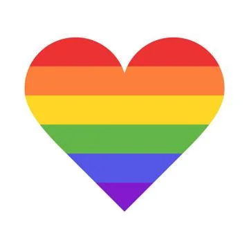 Rainbow heart Stock Illustration