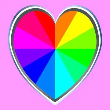 Rainbow heart Stock Illustration