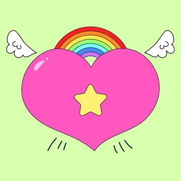 Rainbow heart Stock Illustration