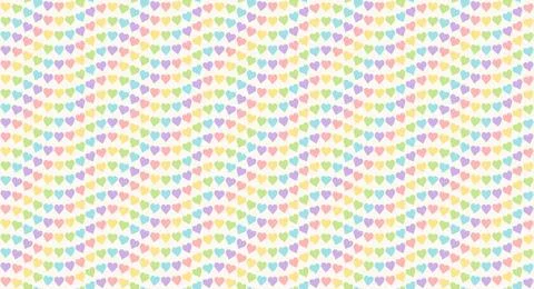 Rainbow Heart Mosaic, seamless vector pattern Illustrazione stock