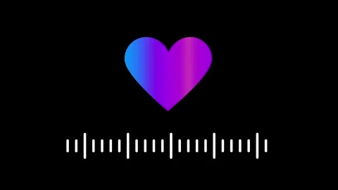 Rainbow Heart Music Visualizer Stock Footage 335591694