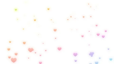 Rainbow heart particle effect Video stock 145978353