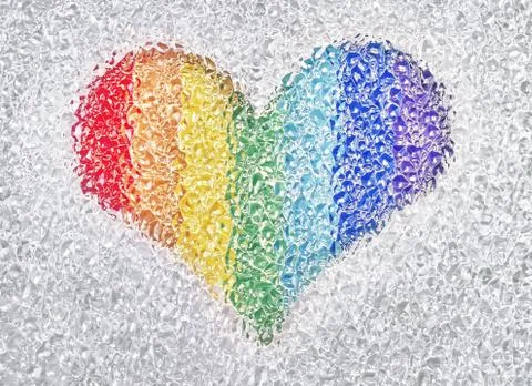 Rainbow heart Stock Photos
