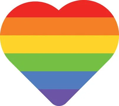 Rainbow Heart Pride Symbol Stock Illustration