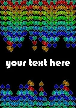 Rainbow hearts background Stock Illustration