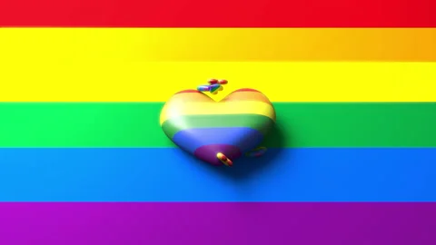 Rainbow Hearts Stock Footage 135518029