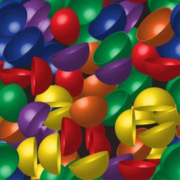 Rainbow Hemispheres Seamless Pattern Stock-Illustration