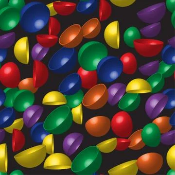 Rainbow Hemispheres Seamless Pattern Illustrazione stock