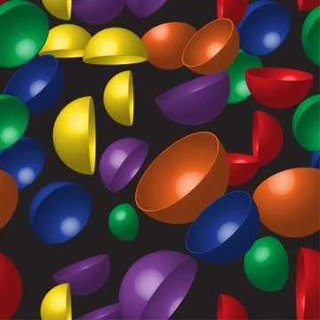 Rainbow Hemispheres Seamless Pattern Stockillustratie