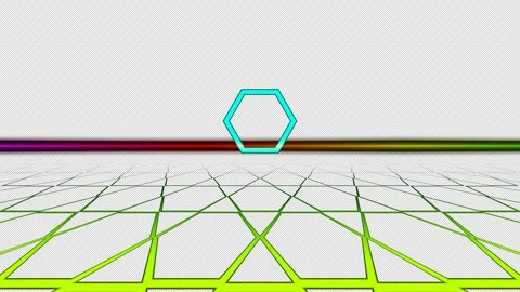 Rainbow Hexagon Tunnel Light Background Stock Footage 341783910