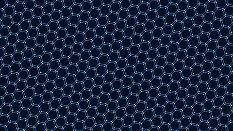 Rainbow hexagons pattern with neon dots Stock Footage 221315410