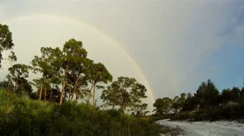 Rainbow Hiking Trail Stock Footage 8913315