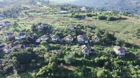 Rainbow Hills Housing Complex Flying Towards 库存影片 137552579