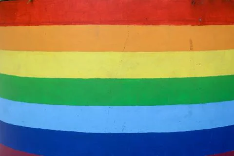 Rainbow Horizontal Lines Background, Multicolored Bright Stripes Texture Stock Photos