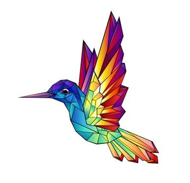 Rainbow hummingbird Stock Illustration