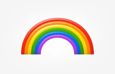 Rainbow icon. Forecast 3d vector illustration isolated on white background Stock-Illustration
