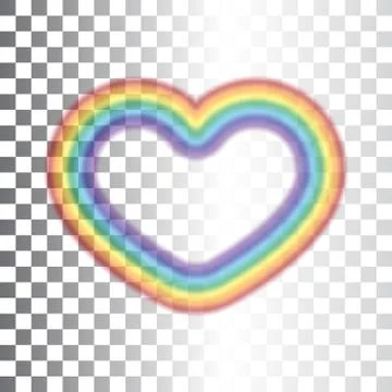 Rainbow icon heart Stock Illustration