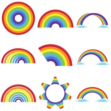 Rainbow icon Stock Illustration