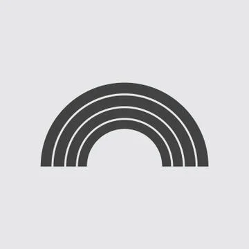 Rainbow icon illustration isolated vector sign symbol Stock Illustration