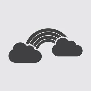 Rainbow icon illustration isolated vector sign symbol Stock Illustration