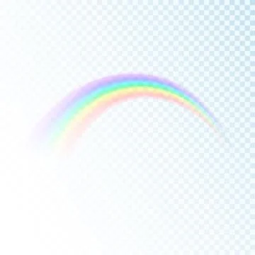 Rainbow icon isolated on transparent background. Sun light colorful spectrum Stock Illustration