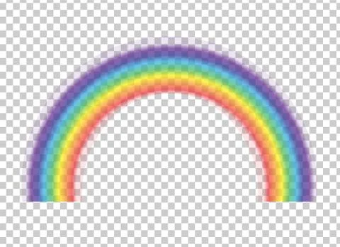 Rainbow icon isolated on transparent background. Spectrum fantasy pattern. Ve Stock Illustration